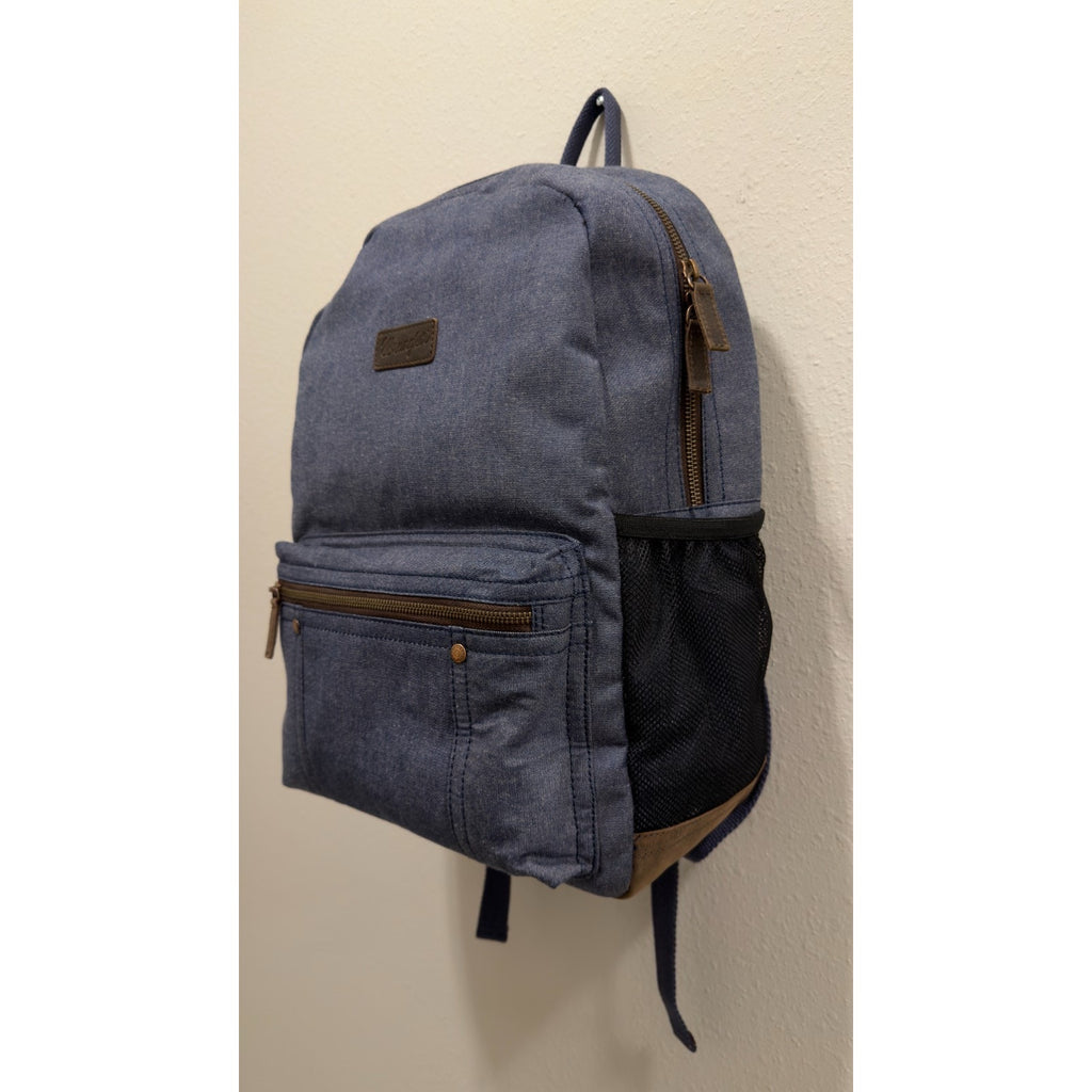 NWT Wrangler Kayce Canvas Backpack - Blue Denim Western Laptop Bag