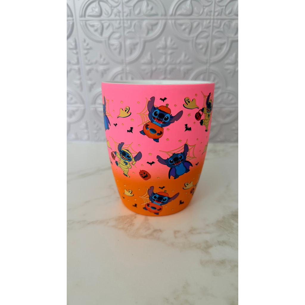 Disney Stitch Halloween Trick or Treat Ombre Soft Touch Cerami Mug 25oz NWT