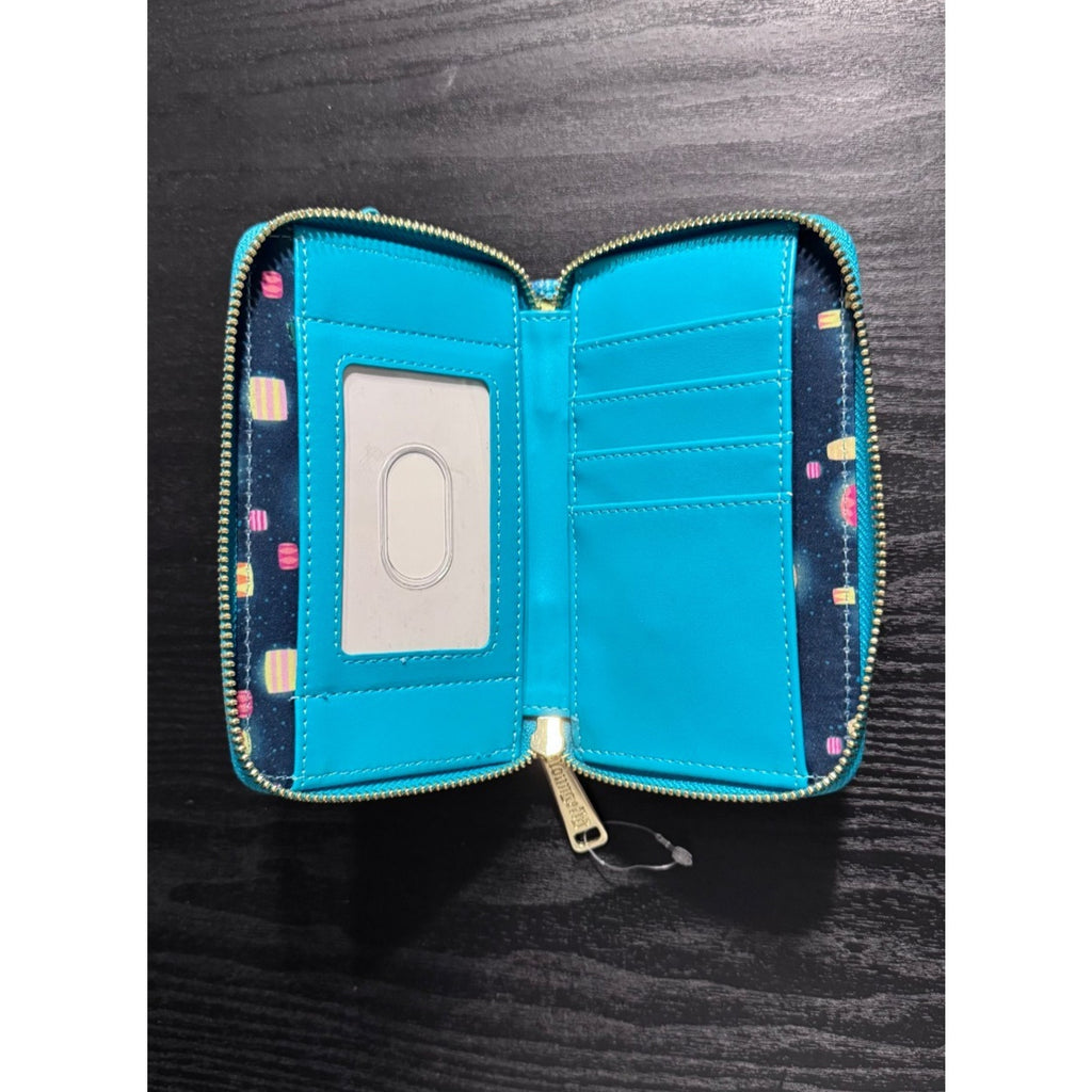 Loungefly X Disney Tangled Rapunzel Castle Glow-In-The -Dark Zip Wallet NWOT