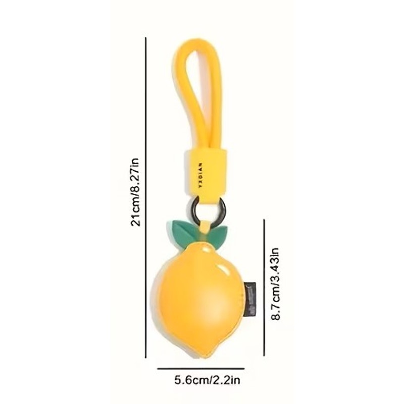Creative Faux Leather Fruit Keychain - Lemon NEW