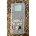 NWT Stars & Stripes Patriotic Hearts Kitchen Towels Set Of 2 18”X28”