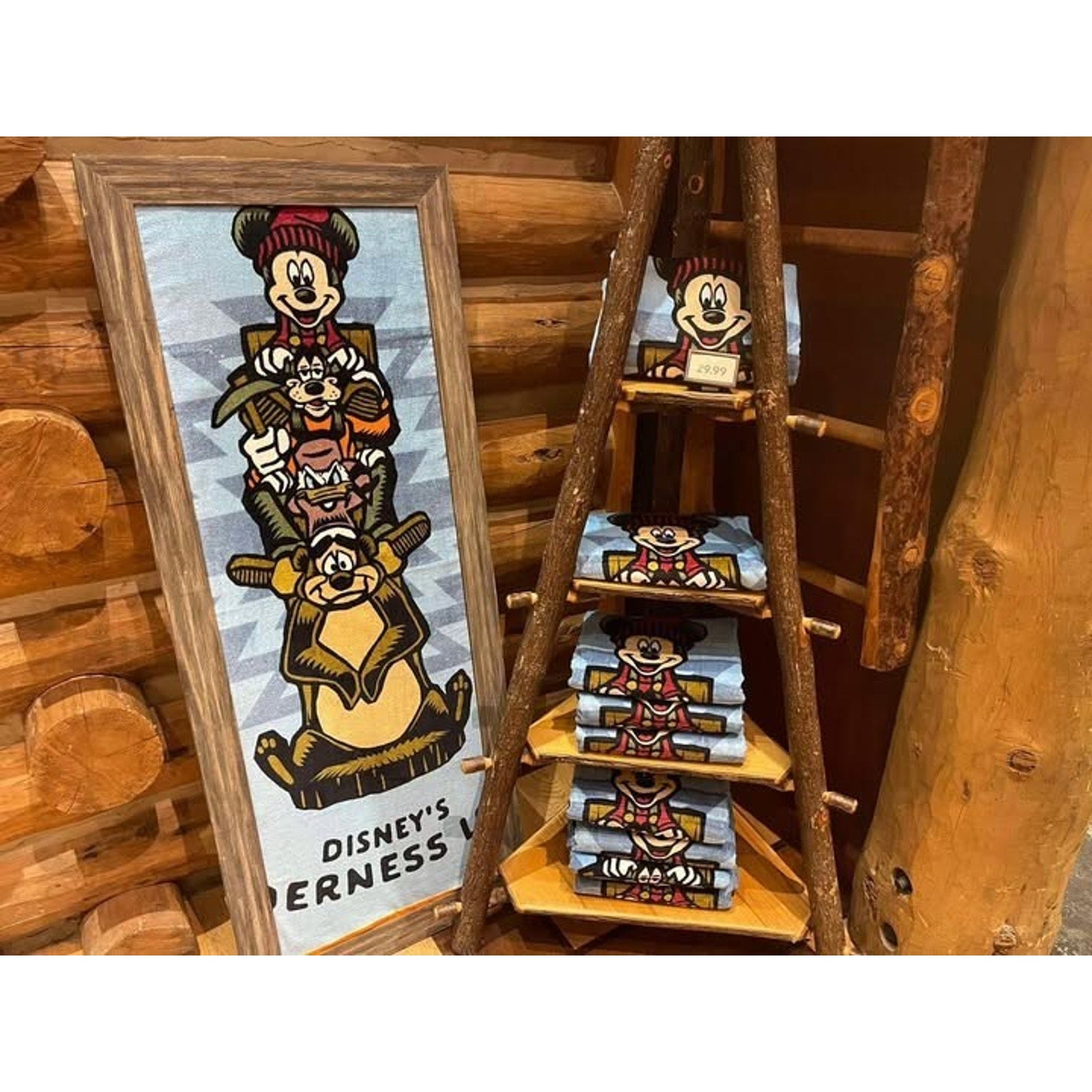 Disney’s Wilderness Lodge Resort Mickey Totem Large Beach Towel NWT