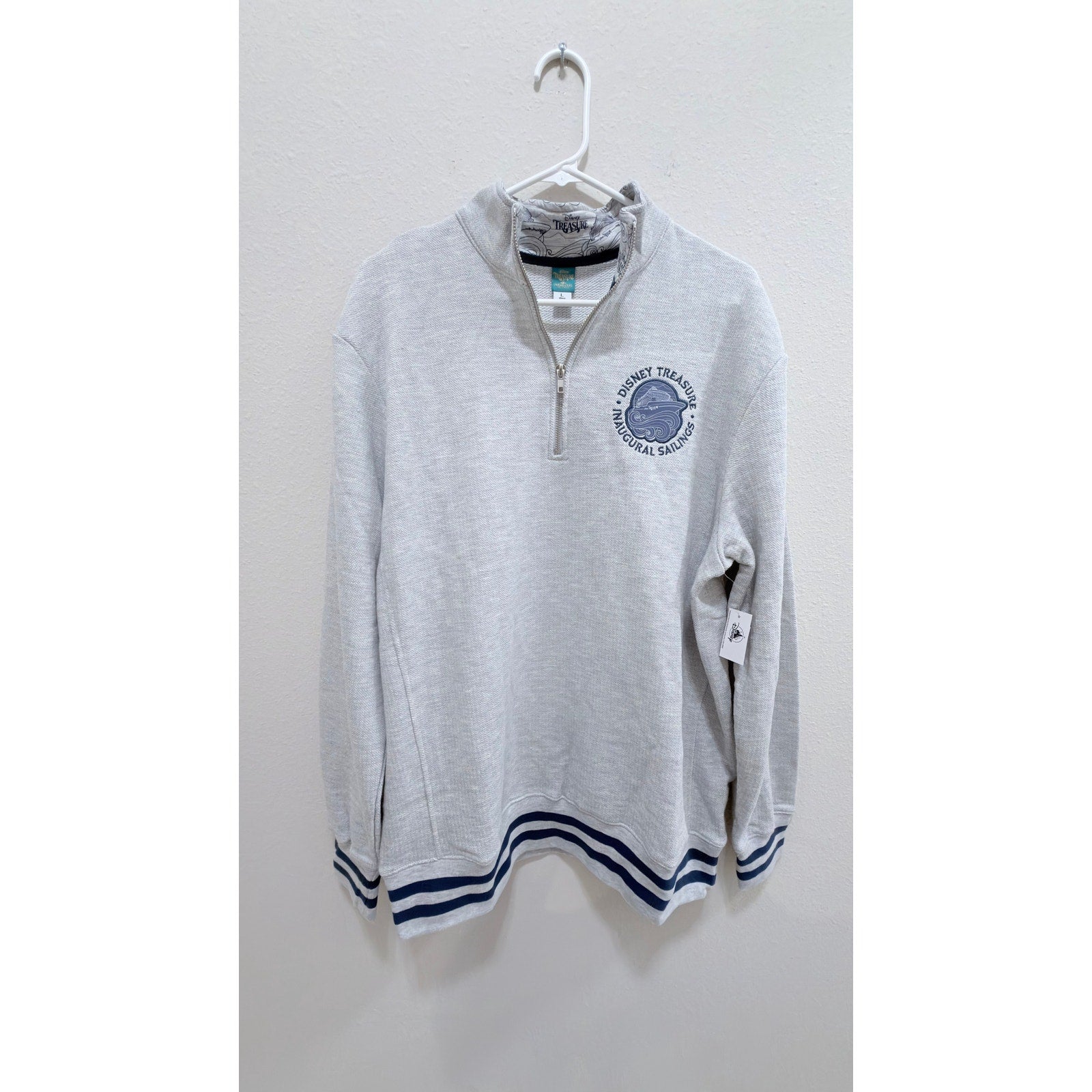 NWT Disney Treasure Inaugural Sailings Quarter-Zip Pullover - Large