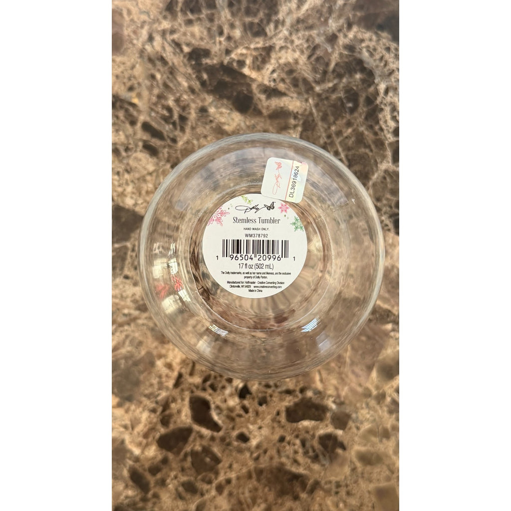 Dolly Parton Holiday Wine Tumbler Acrylic Plastic 4” NEW