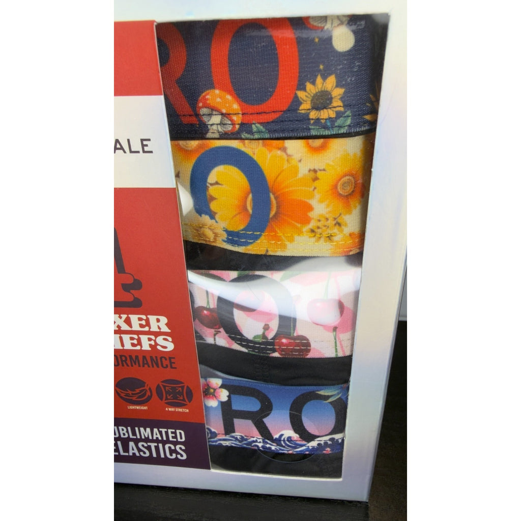 Aeropostale Boxer Briefs 4 Pack Performance Sublimated Elastic Men's Medium NEW