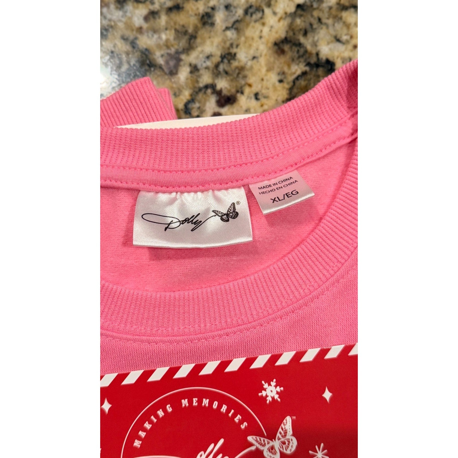 Dolly Parton Christmas Graphic Pullover - Pink - Women's XL - NWT