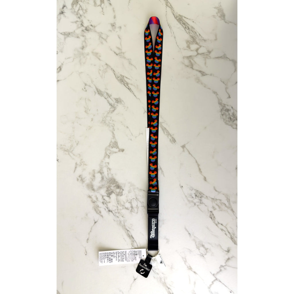 Disney Parks Pride Collection Reversible Pin Trading Lanyard Rainbow Mickey NWT