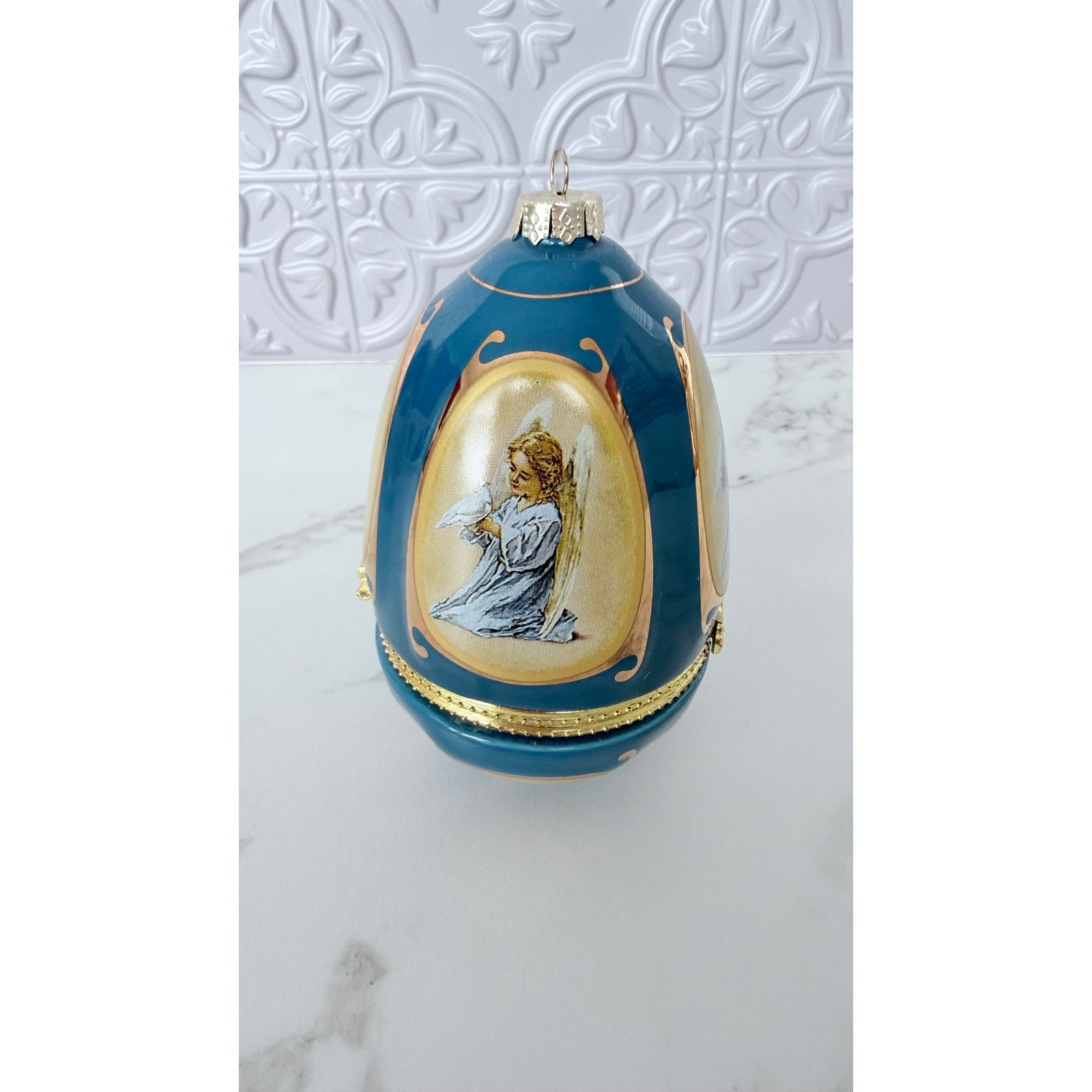 Mr. Christmas Valerie Parr Hill Musical Egg Ornament 2011 - Blue (Damaged)