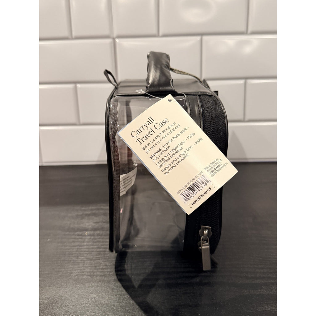 NEW Open Story™ Black & Clear Toiletry Kit and Bag