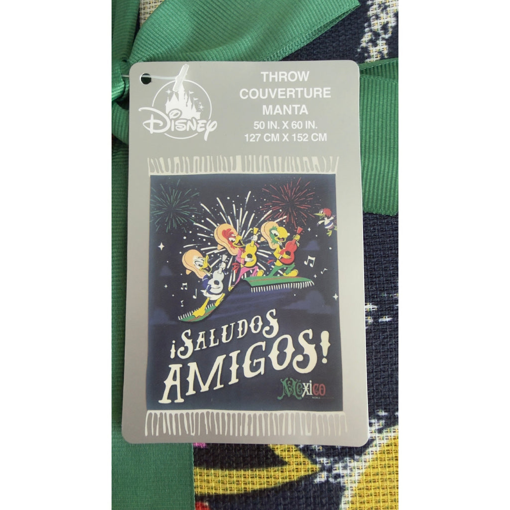 Disney Parks The Three Caballeros Saludos Amigos Woven Throw Blanket 50x60 NWT