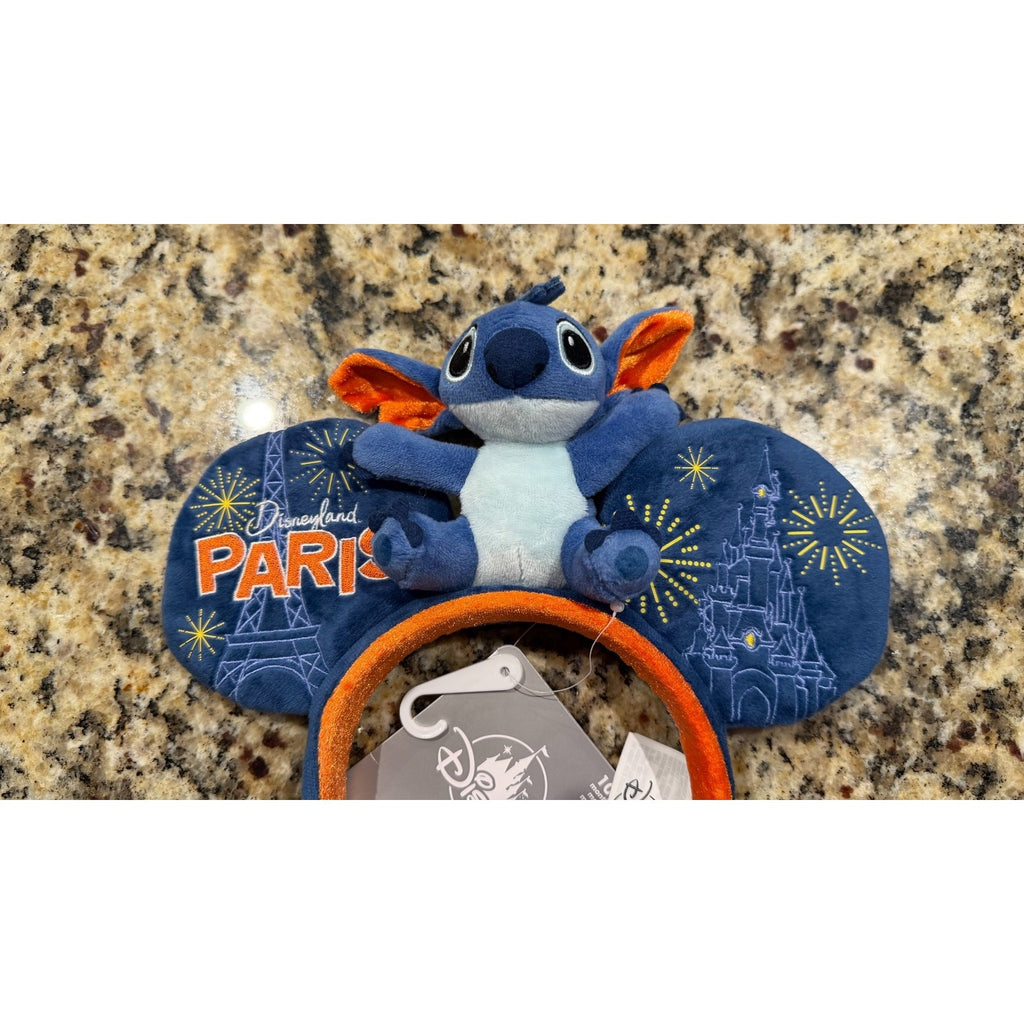 NEW Disney Parks Disneyland Paris Stitch Plush Minnie Ears Headband