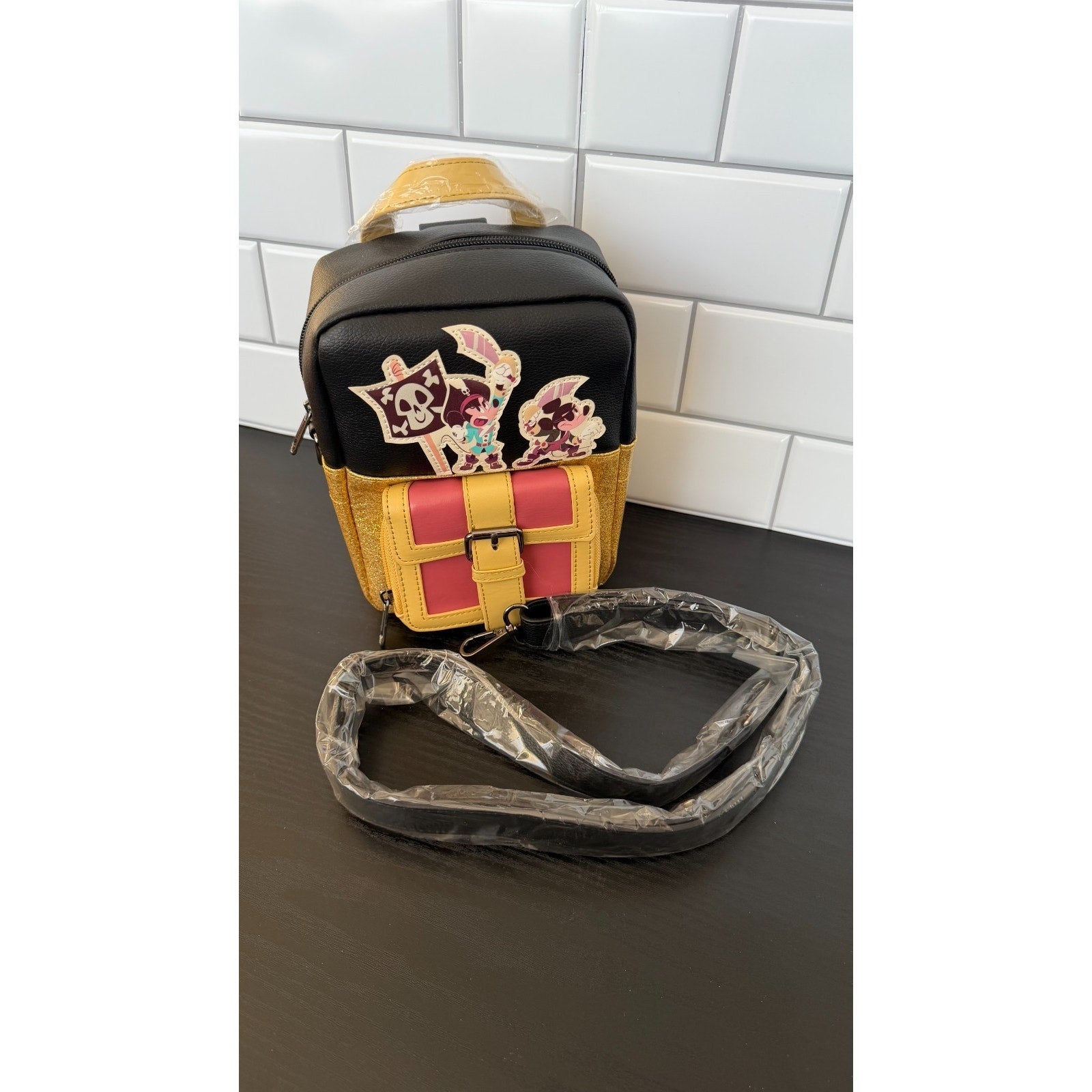 Disney Parks Pirates of the Caribbean Mini Crossbody Bag / Backpack NEW
