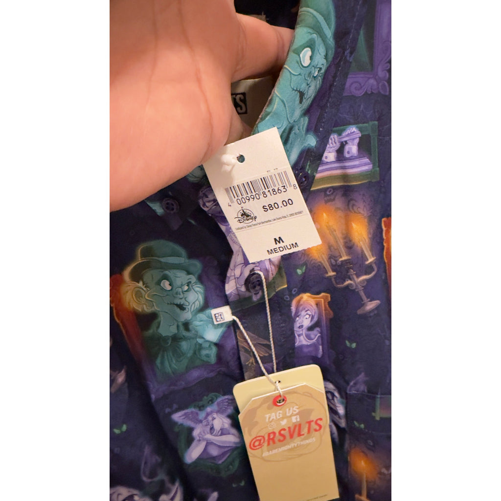 Disney Parks x RSVLTS Haunted Mansion Ghosts & Graves Shirt Medium NWT