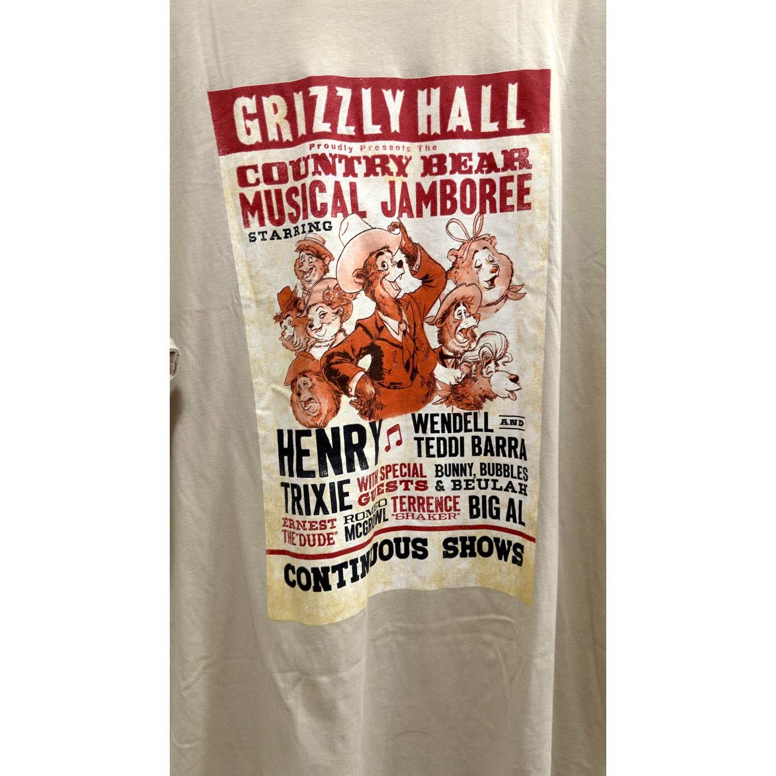 Disney Parks Country Bear Musical Jamboree Magic Kingdom T-Shirt Adult Large NWT