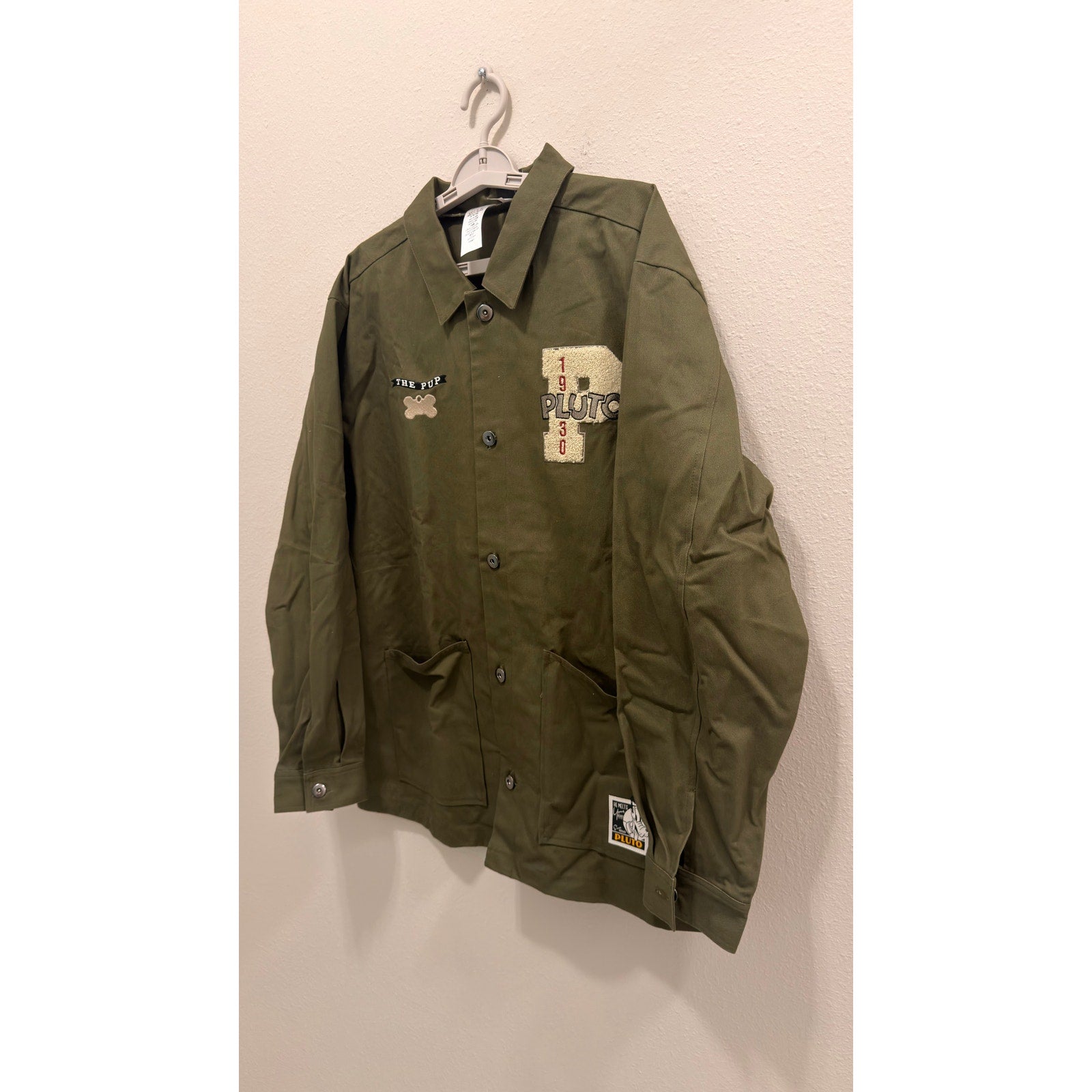 Disney Parks Pluto "Loyal Since 1930" Adult Over-Shirt Jacket Large NWT