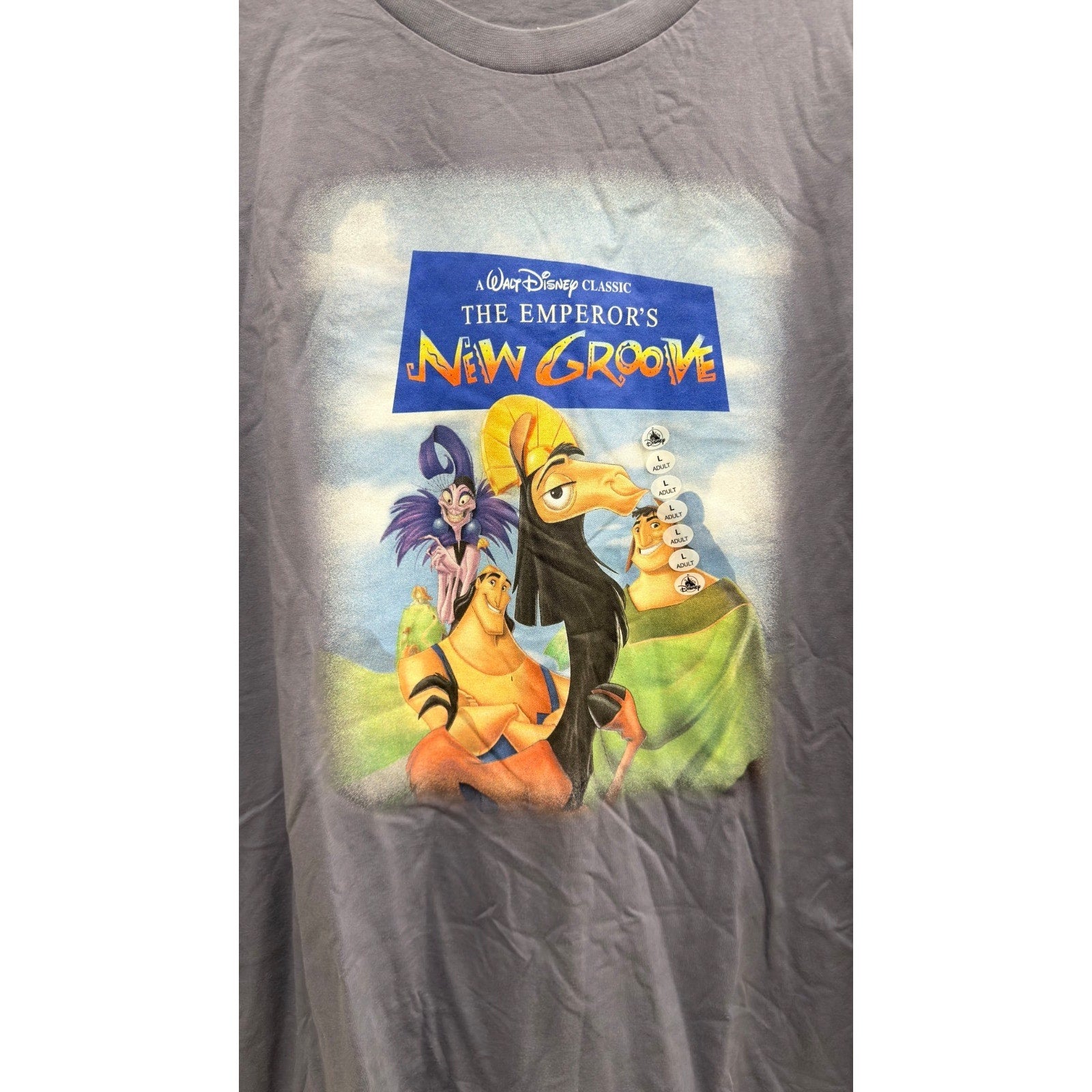 NEW Disney Parks The Emperor’s New Groove "Kuzco Face" T-Shirt - Adult Large