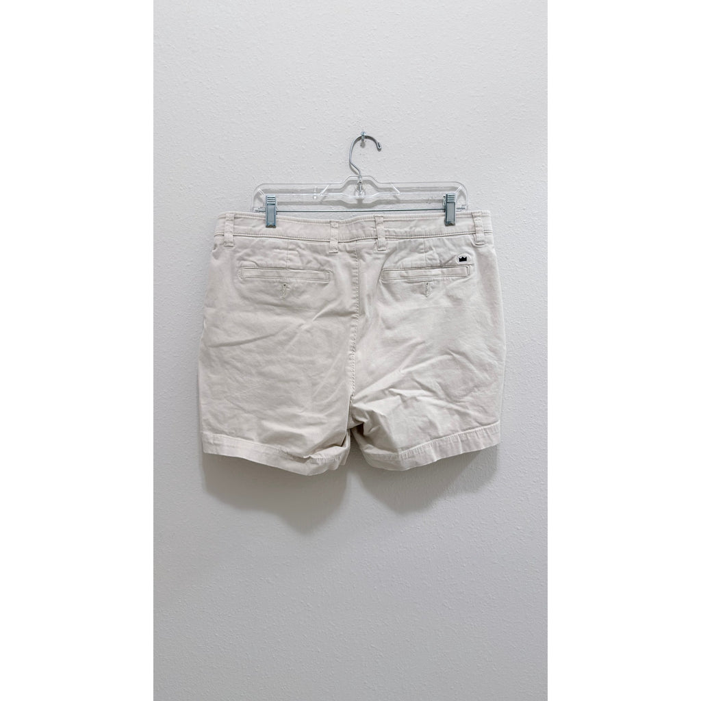 Crown & Ivy Men's Motion Flex Chino Shorts - Khaki / Tan, Size 36 (Preowned)