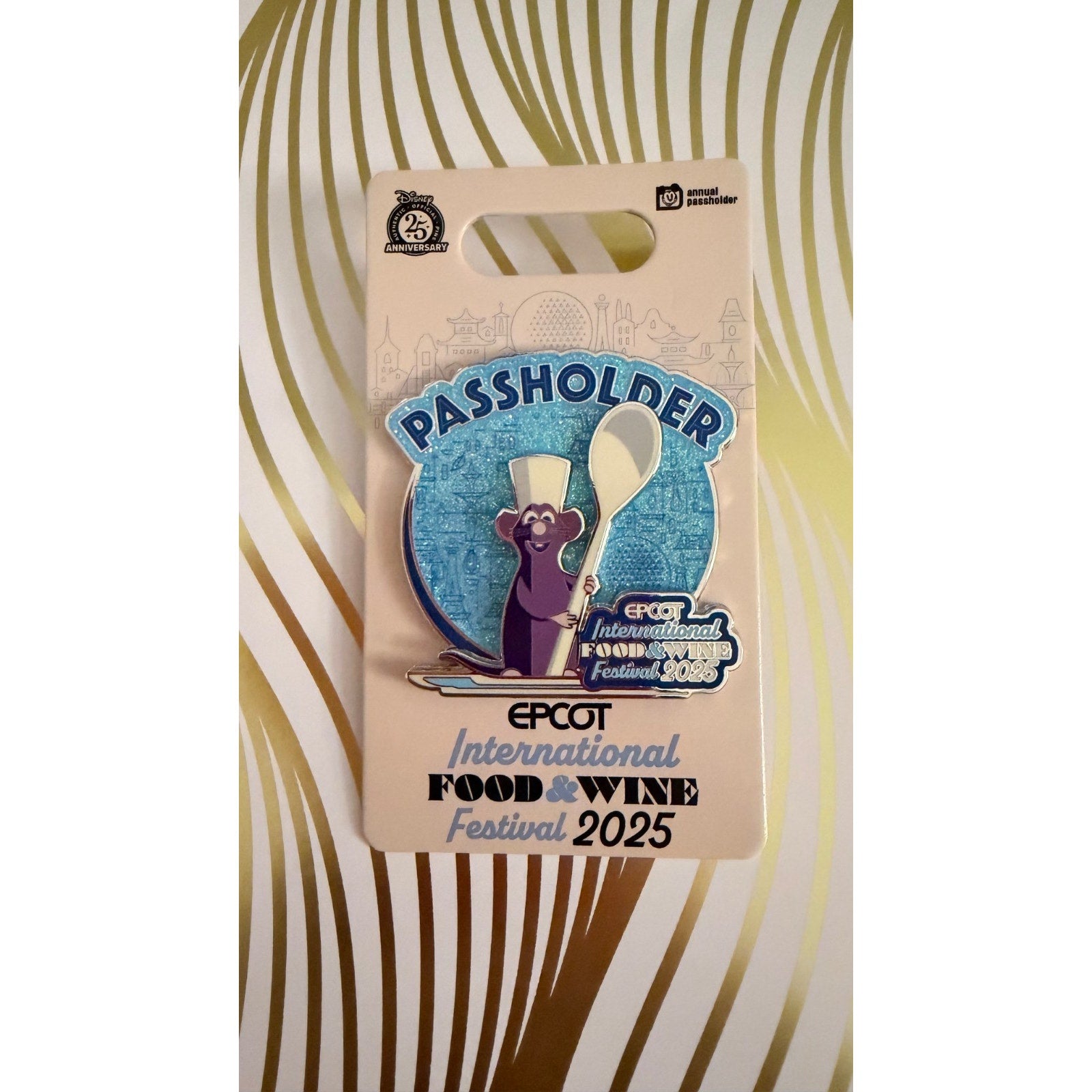 Disney Parks 2025 Epcot Food & Wine Festival Remy Annual Passholder Pin NEW