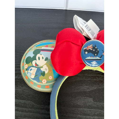 Disney Cruise Line Mickey & Minnie Australia Ear Headband NWT