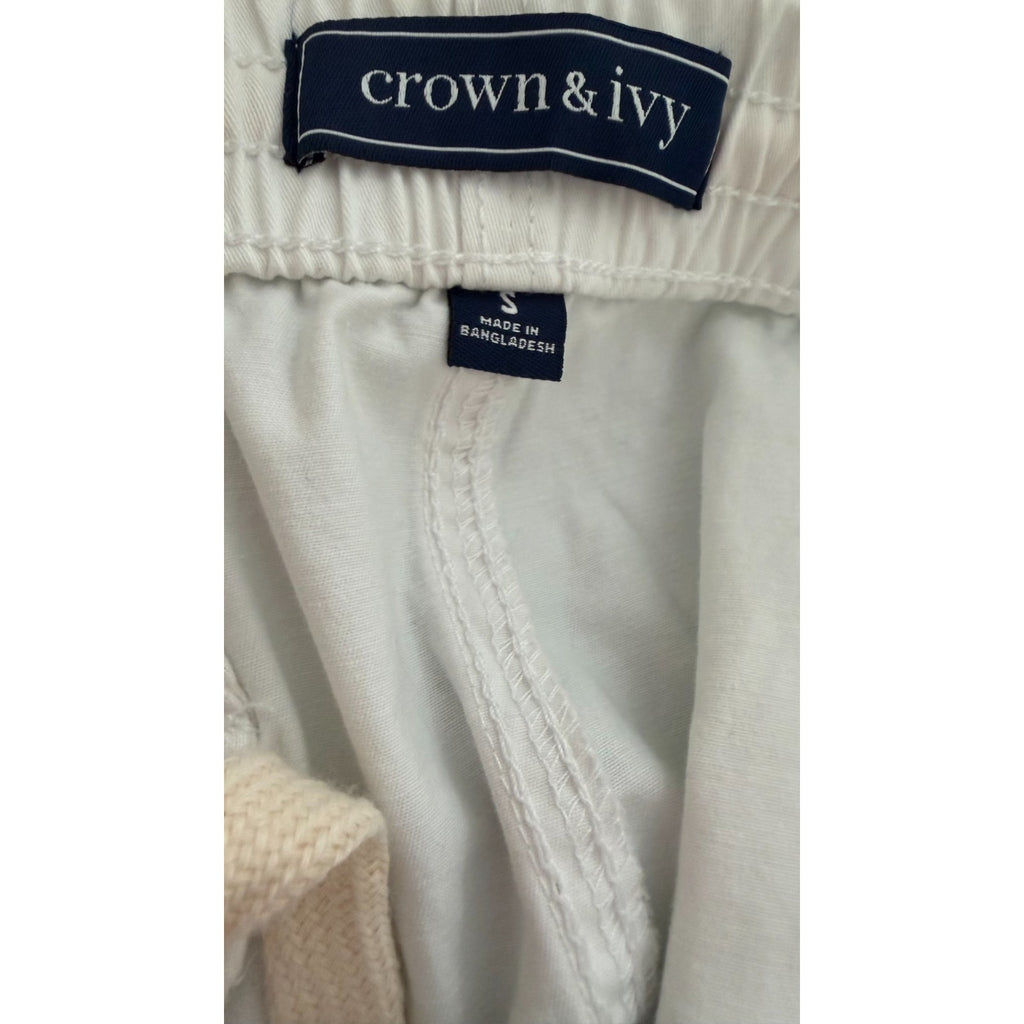 Crown & Ivy Men’s Motion Flex Shorts | White | Small (S) | 6” Inseam | NWT