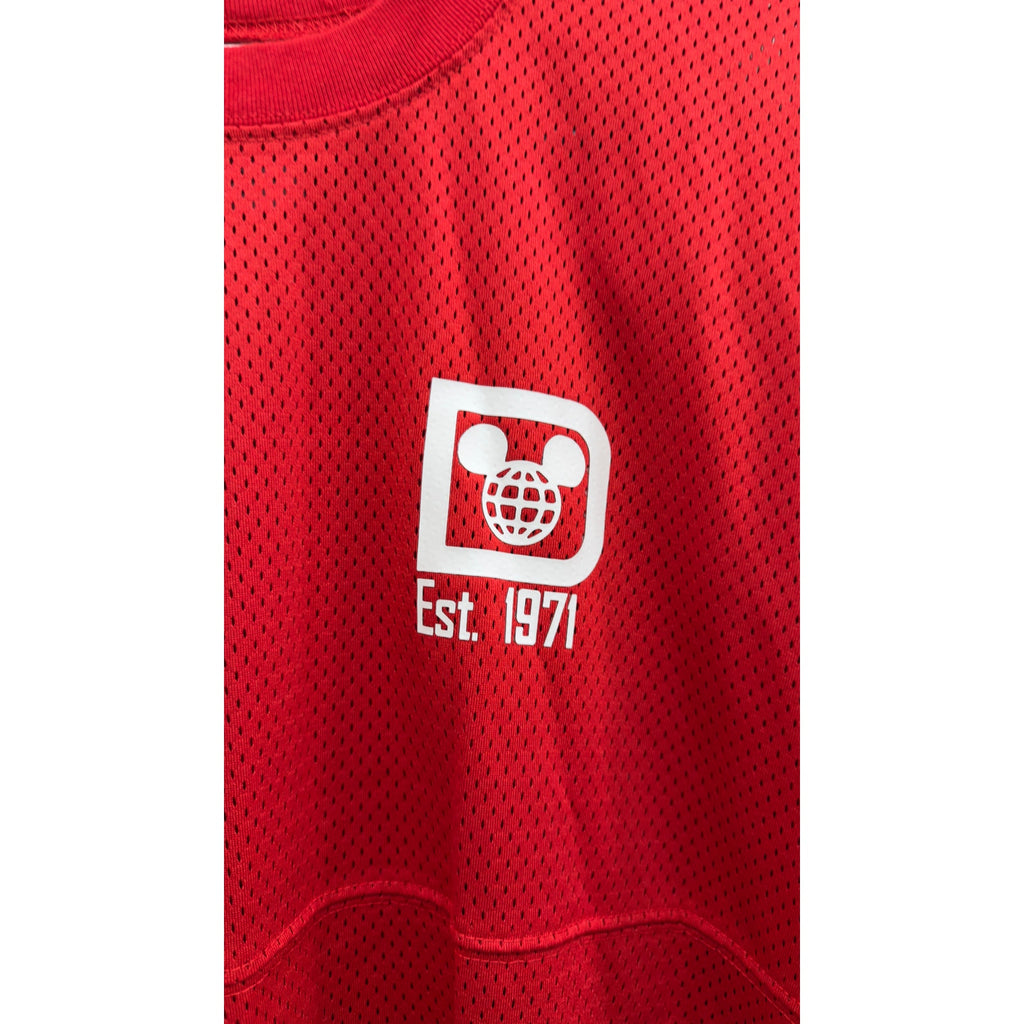 Walt Disney World Red Spirit Jersey Mesh Hockey Jersey NWT Medium Adults