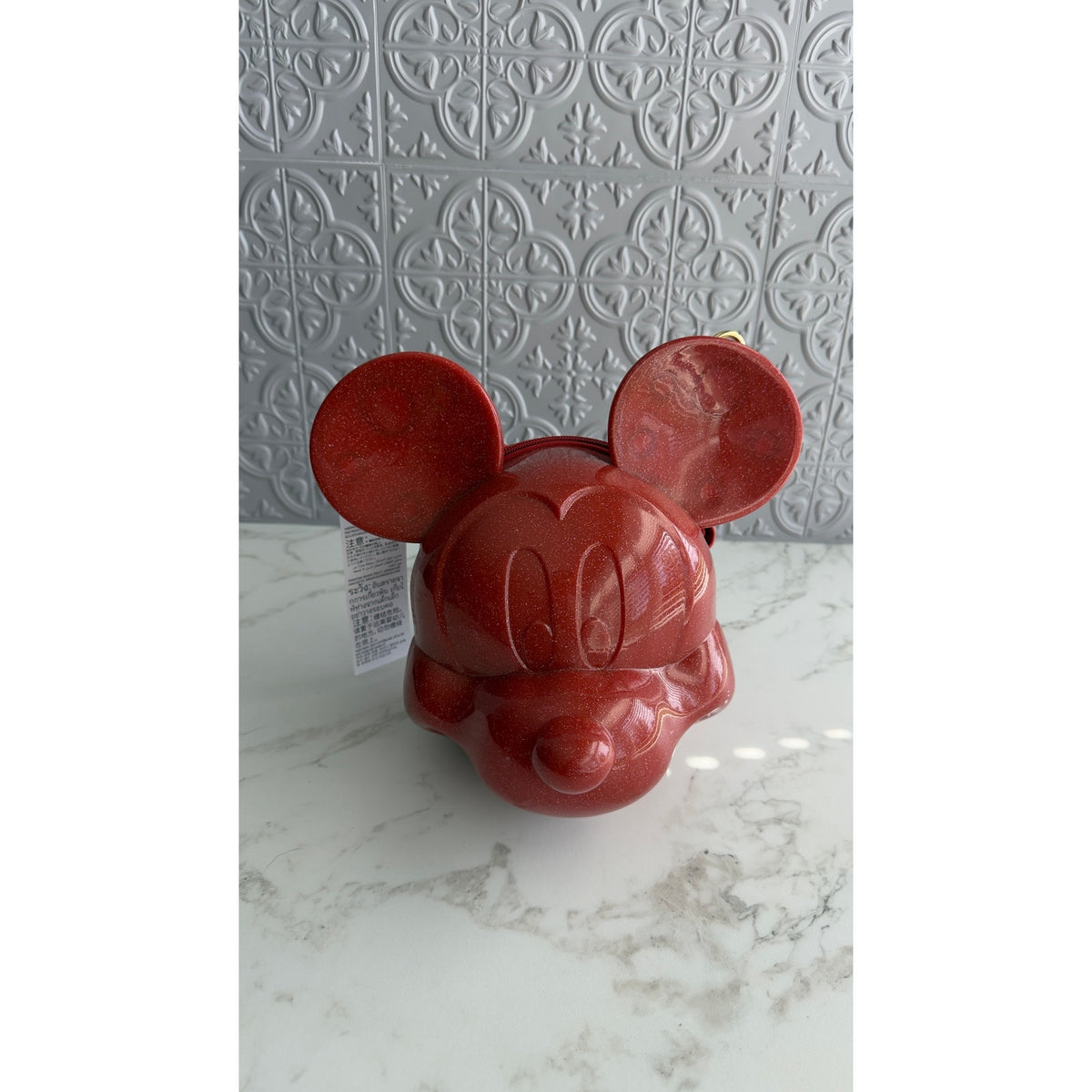 Disney Parks Loungefly Mickey Mouse Red Glitter Molded Crossbody Bag NWT