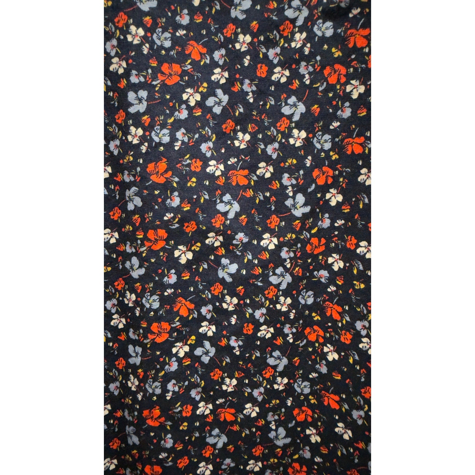 George Men's Classic Fit Poplin Short Sleeve Floral Button-Down Shirt Large