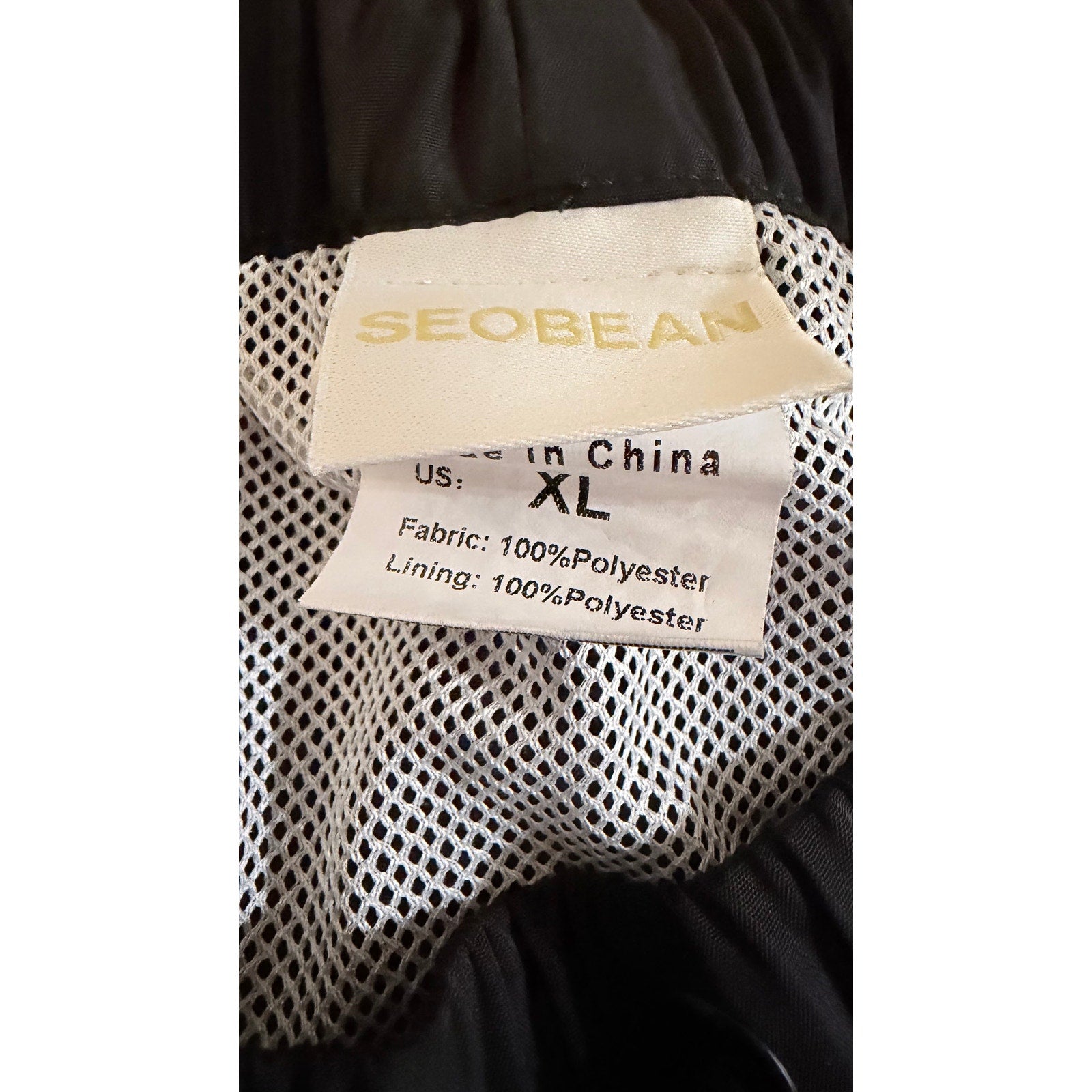 Seobean Men's 3" Inseam Swim Trunks Black Size XL NWOT