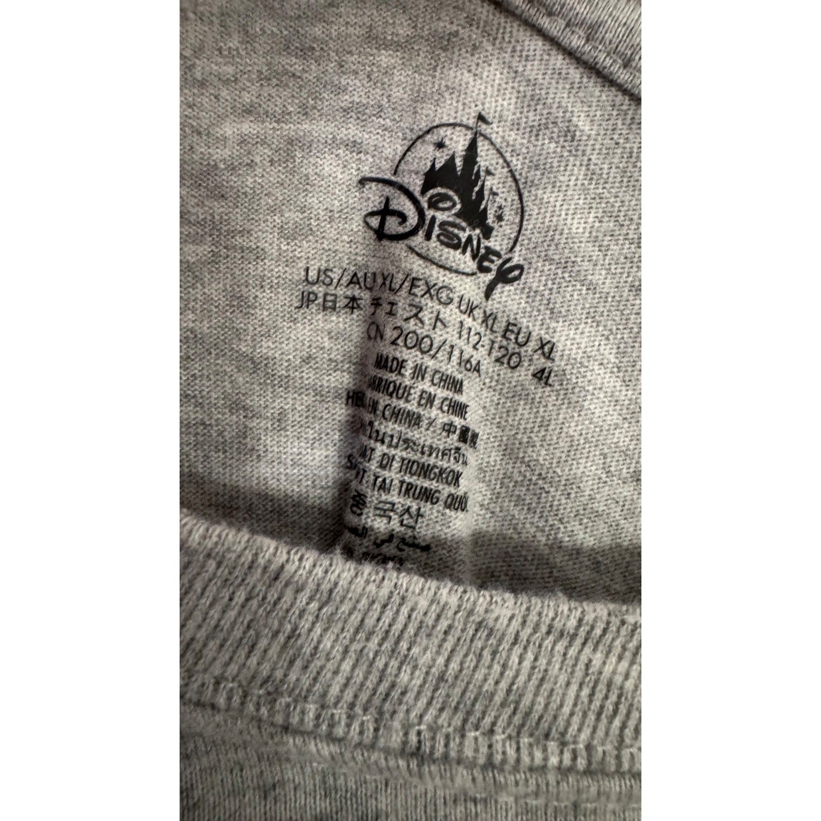 Disney Parks Mickey Mouse 4-Parks Map Long Sleeve Shirt Adult XL WDW