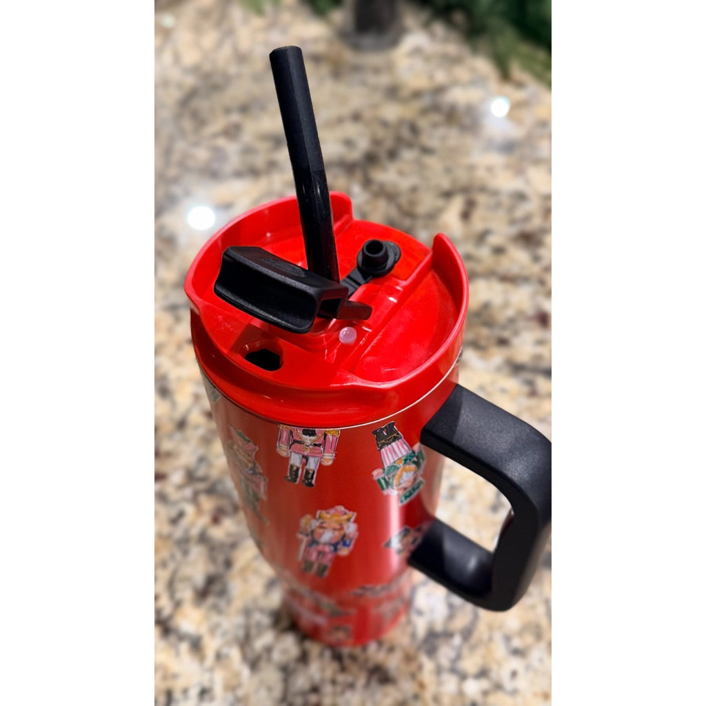 NWT Simply Belle "Holiday Nutcracker" Stainless Steel Tumbler — 40 oz