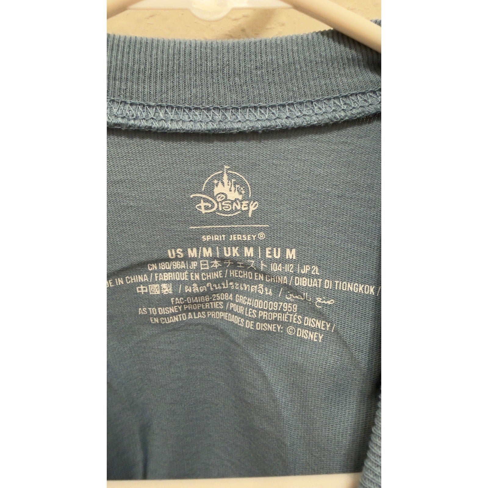 NWT Disney Epcot World Showcase Mickey Mouse Spirit Jersey Slate Blue Medium
