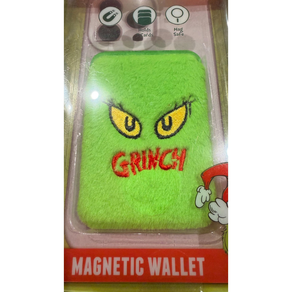 NWT CultureFly The Grinch "Furry Face" Magnetic MagSafe Wallet