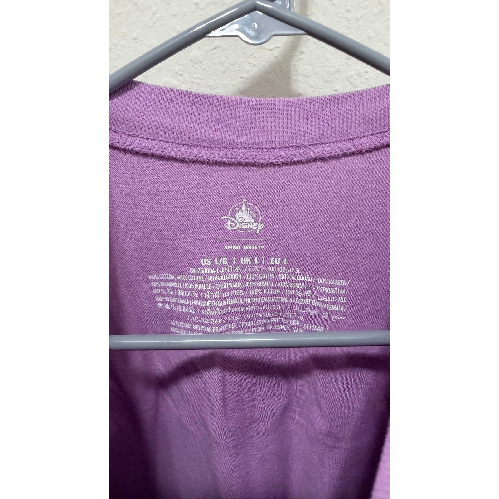 Disney Parks Pixar Up Paradise Falls Sunset Spirit Jersey Large Purple NWT