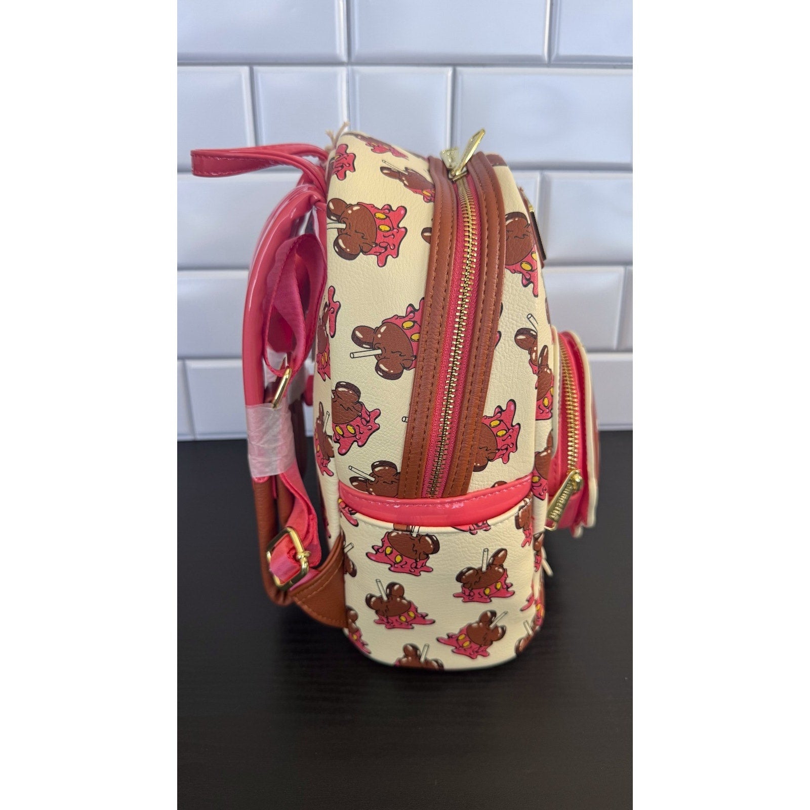 Disney Parks x Loungefly Mini Backpack - Disney Eats Mickey Candy Apple NWT