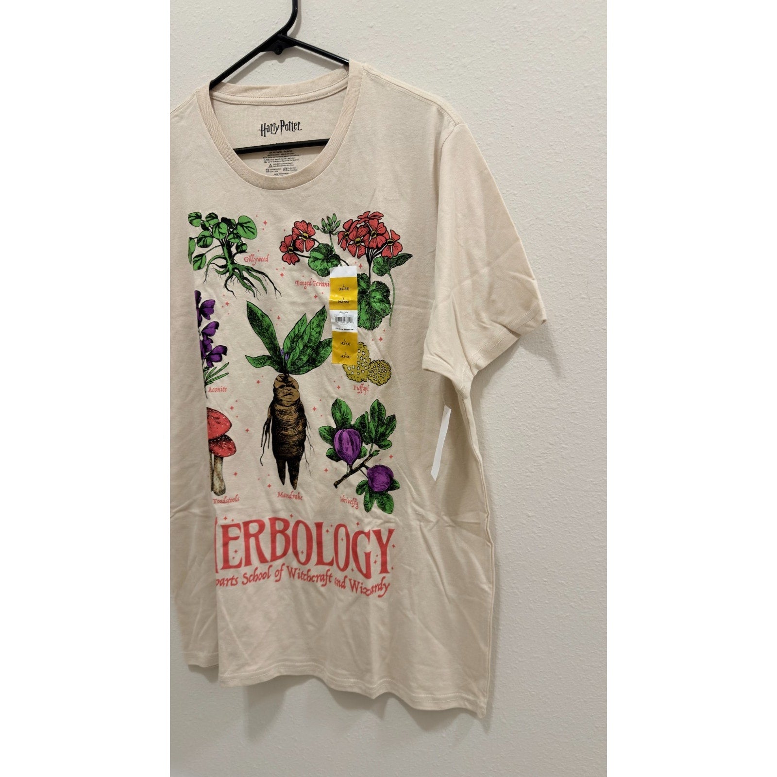Harry Potter Herbology Botanical Plants T-Shirt - Men's Large - NWT