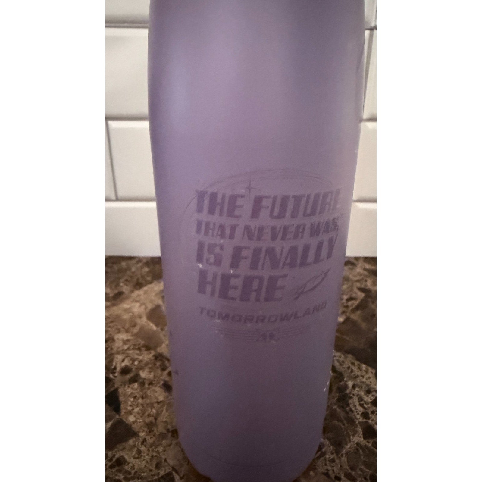 Disney Parks Tomorrowland "Purple Wall" Stainless Steel Water Bottle - Imperfect