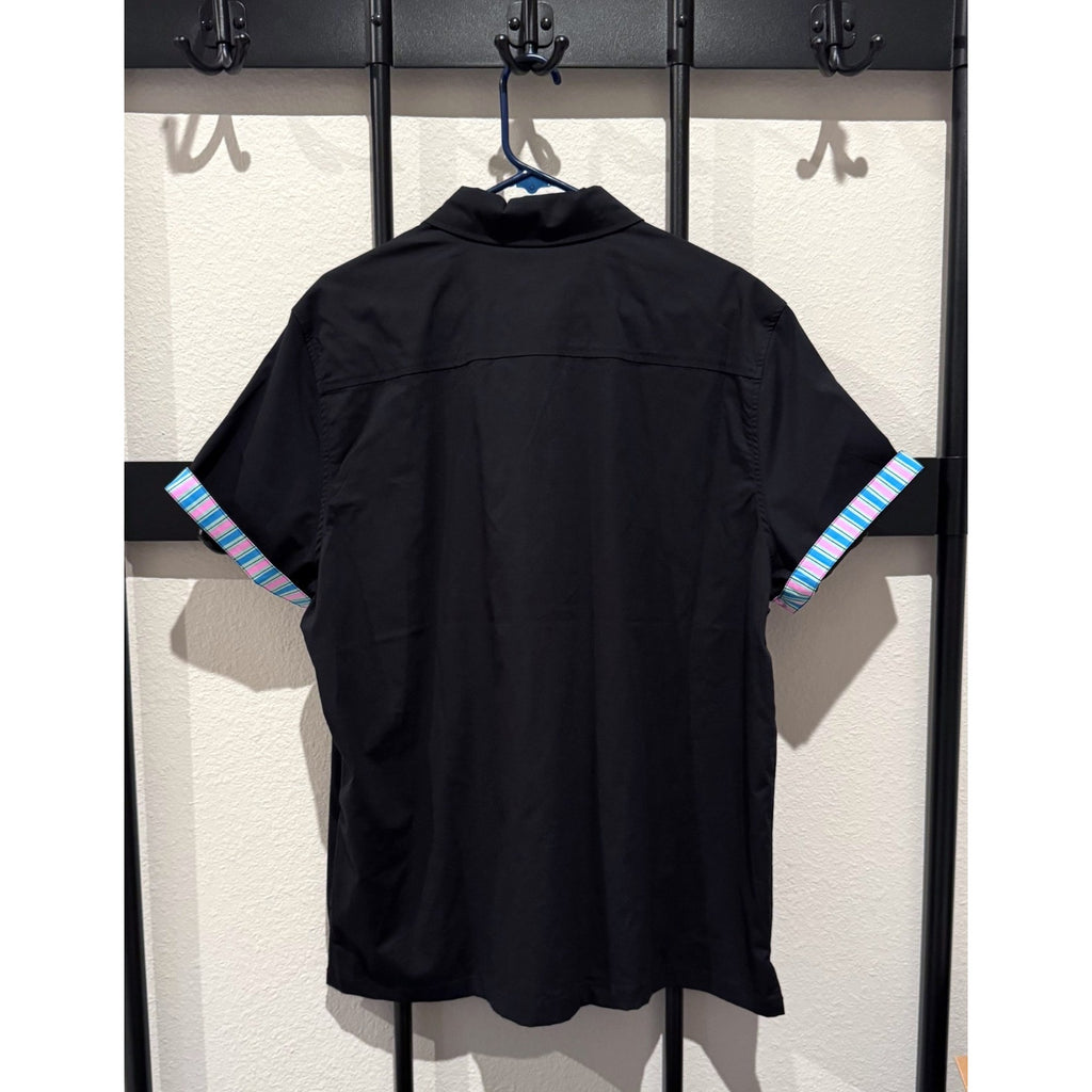 Disney Haunted Mansion Grandfather Clock Glow In Dark Black Shirt Mens LARGE NWT