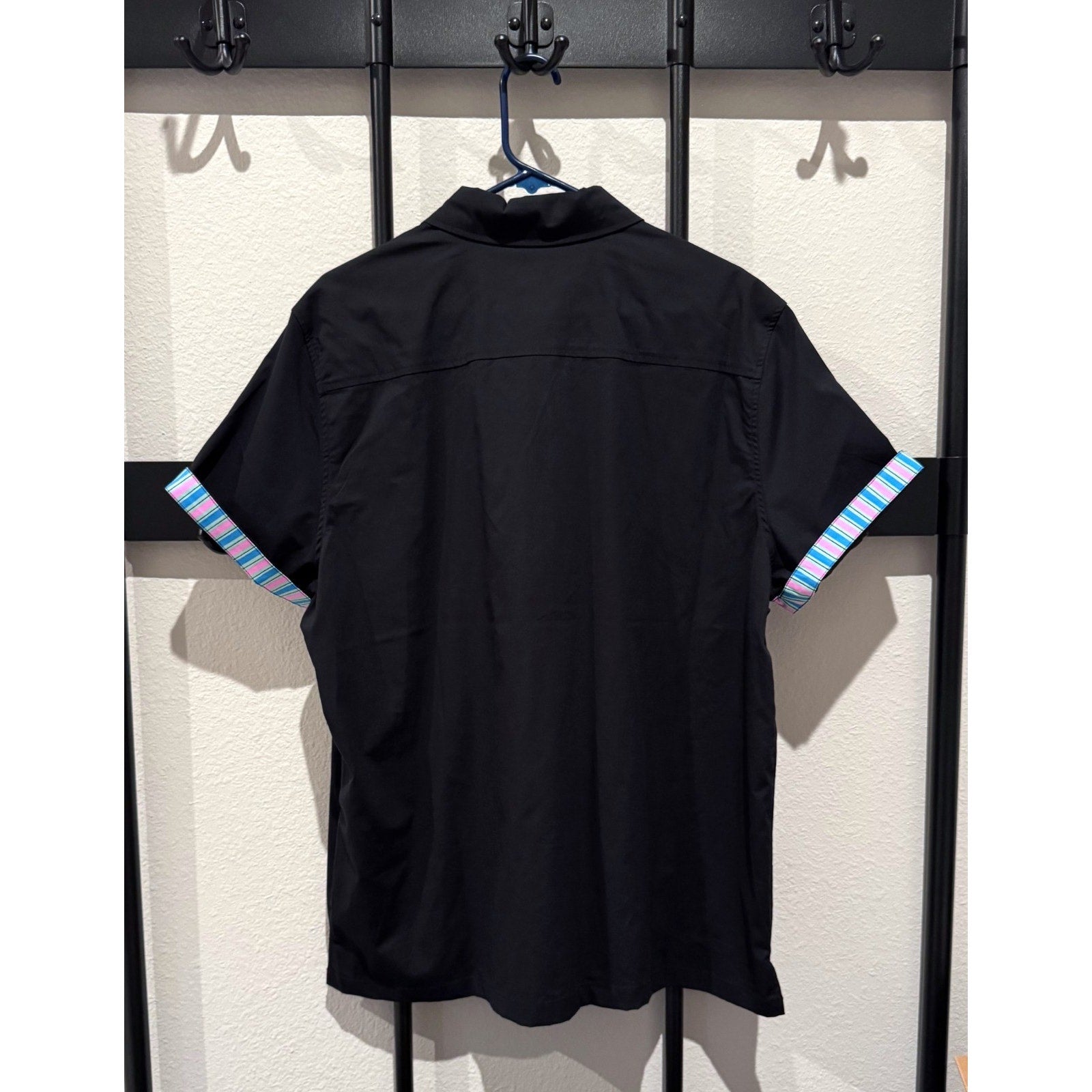 Disney Haunted Mansion Grandfather Clock Glow In Dark Black Shirt Mens LARGE NWT