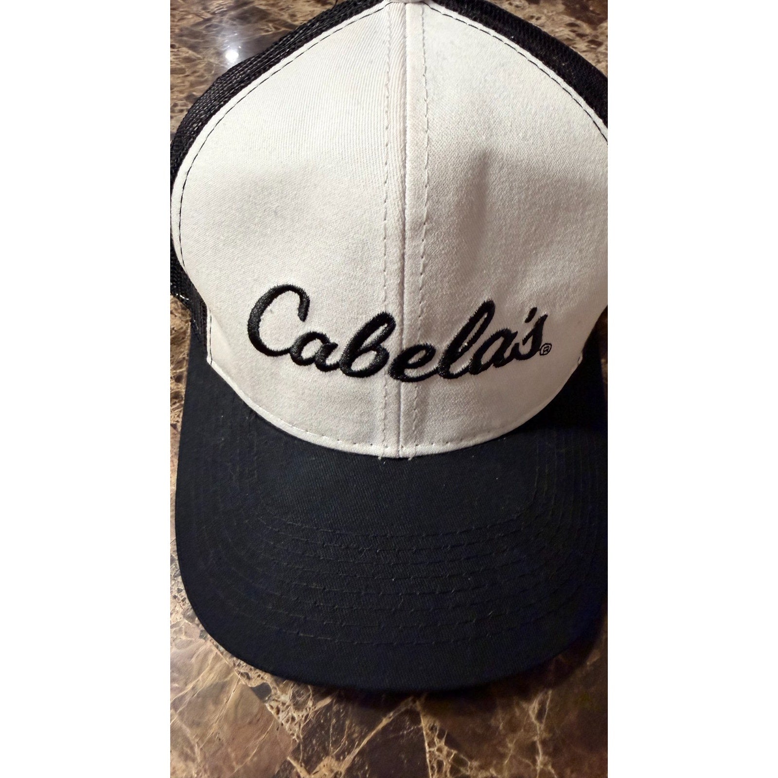 NWOT Cabela's Flex-Fit Mesh-Back Cap - Black/White