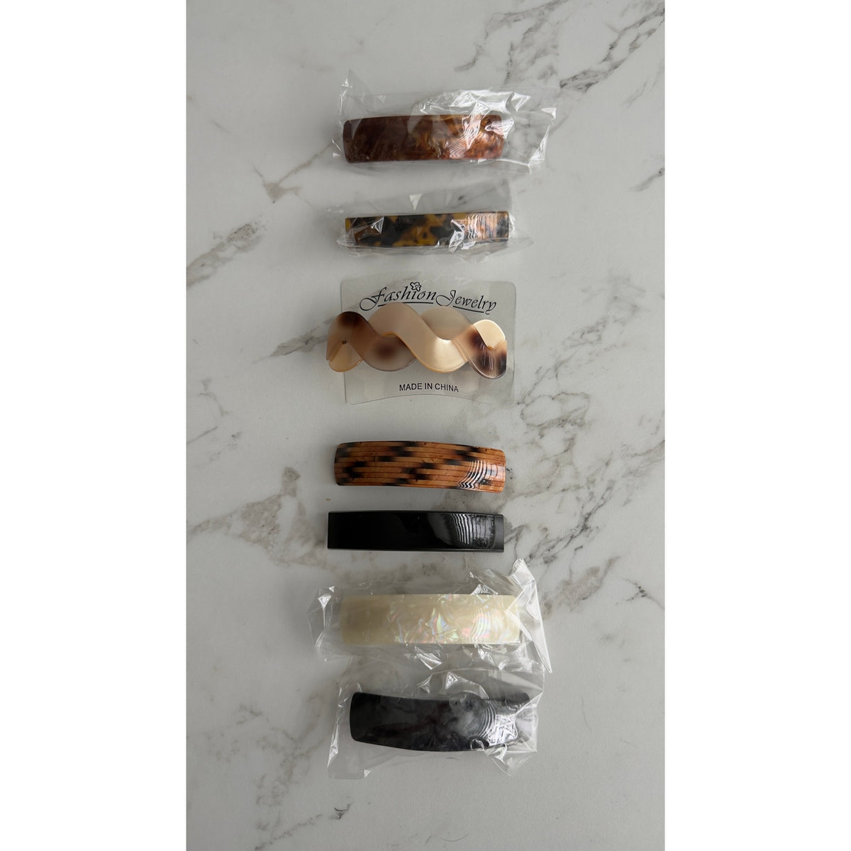 16 Pack Acrylic Hair Clips French Style Barrettes