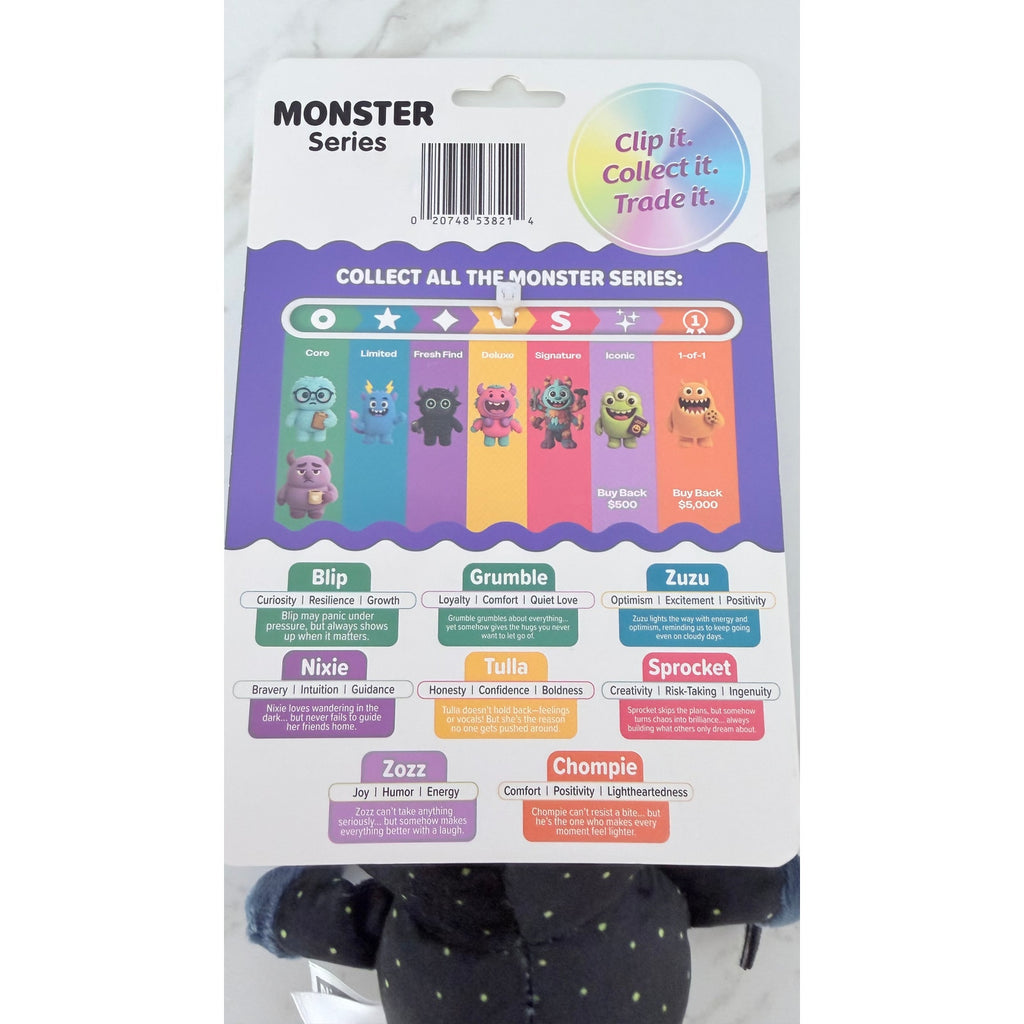 NimNims Monster Series Nixie Plush Keychain Clip NEW