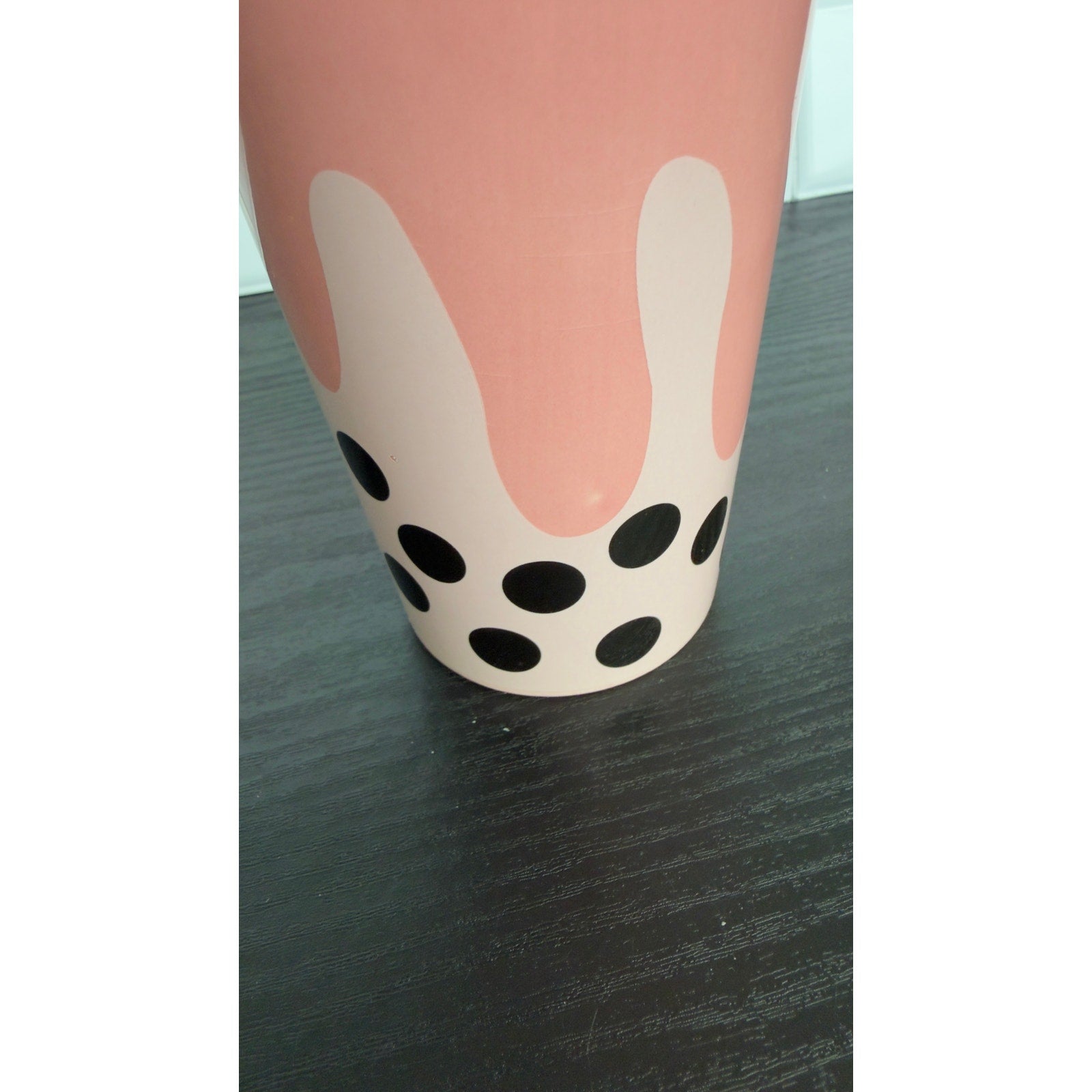 Cerra Ceramic Pink Boba Tea Decorative Cup