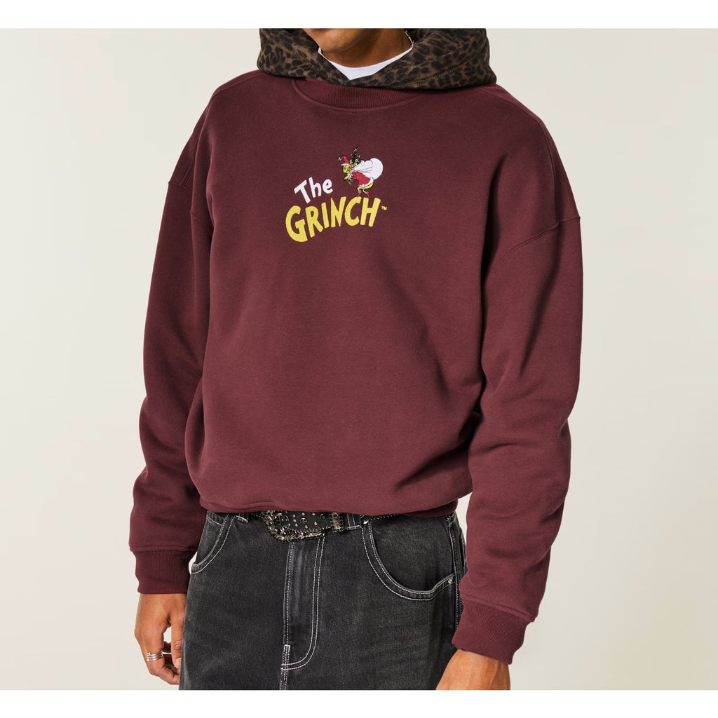 NWT The Grinch Boxy Graphic Crew Sweatshirt – Large