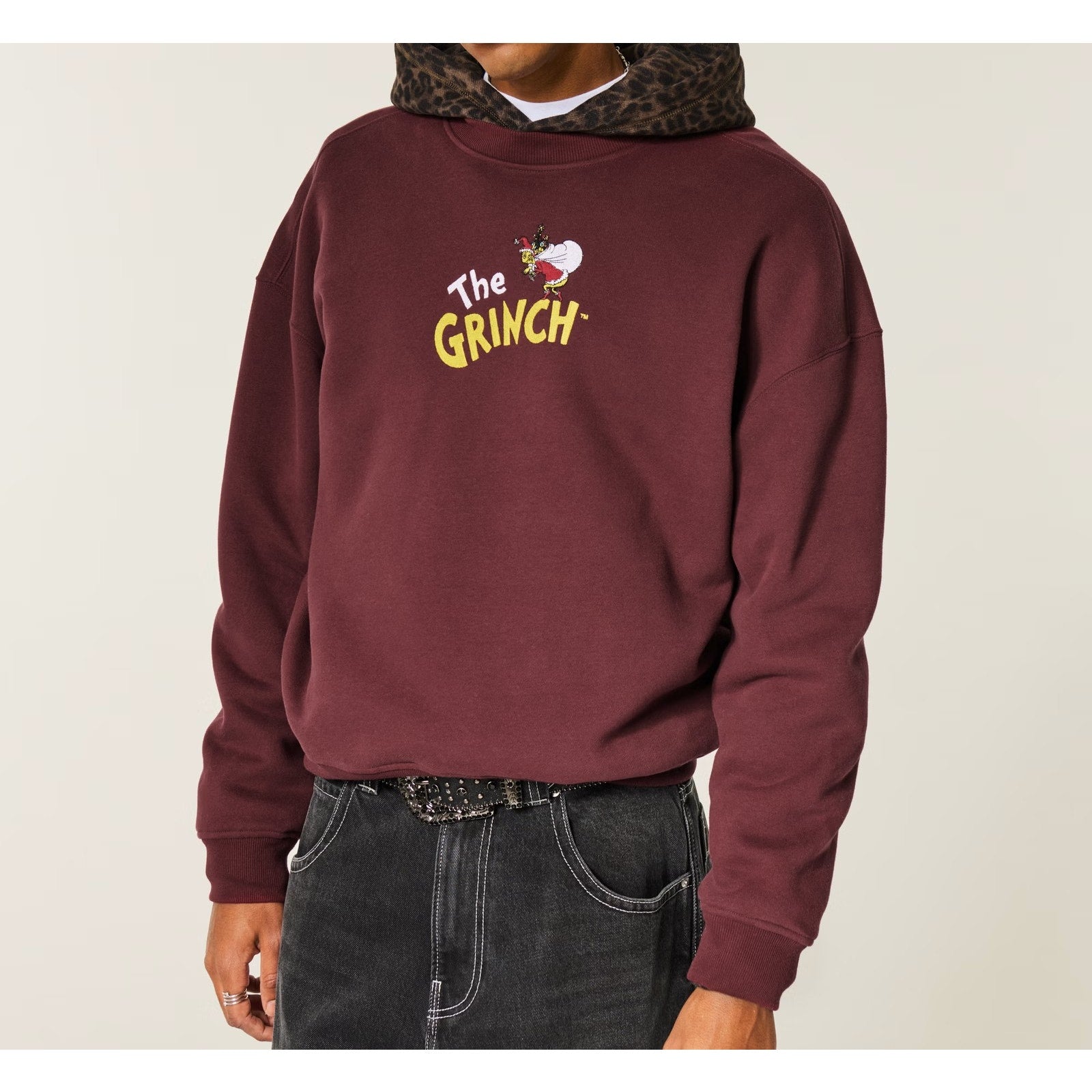 NWT The Grinch Boxy Graphic Crew Sweatshirt – Large