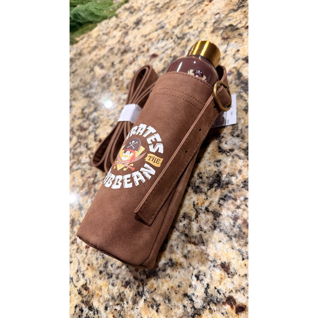 NEW Disney Parks Pirates of the Caribbean Stainless Steel Bottle & Carrier