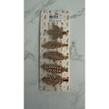 5 Pack Gold Rhinestone & Pearl Leaf Alligator Hair Clips Set