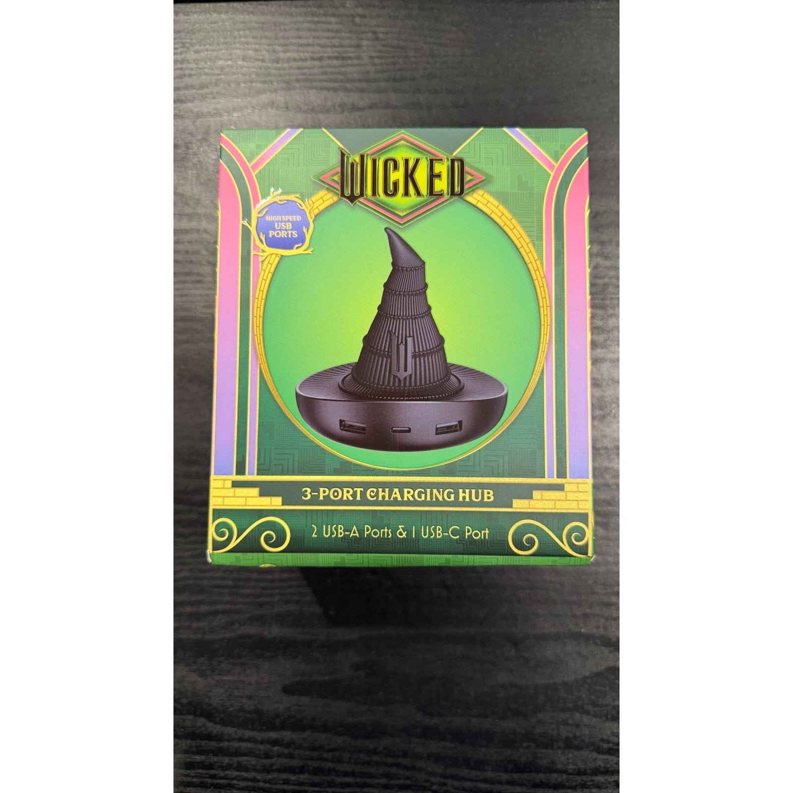 Wicked Elphaba 3-Port High Speed USB Charging Hub NEW