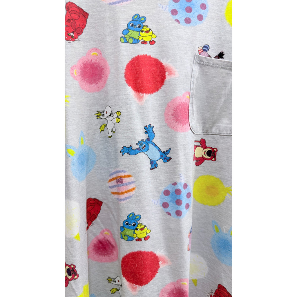 Disney Pixar Character Balloons All Over Print Pocket Shirt Adult XL