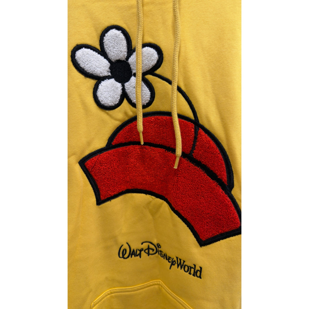 Walt Disney World Minnie Mouse Vintage Flower Hat Pullover Hoodie NWT Large