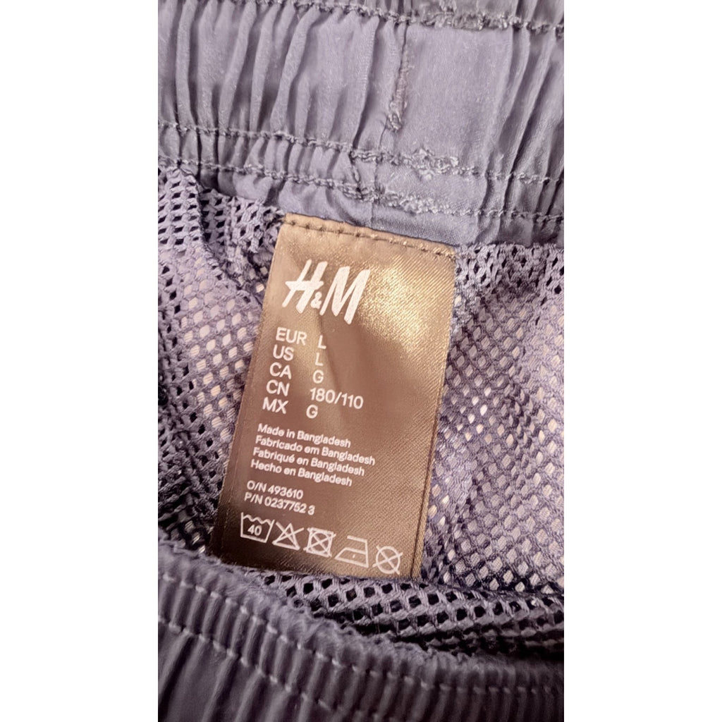 H&M Men's Striped Swim Shorts - Dark Blue - NWOT